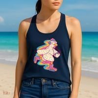 Chicken Roller Skating Women's Tank Top thumb 2