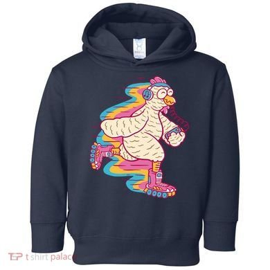 Chicken Roller Skating Toddler Hoodie