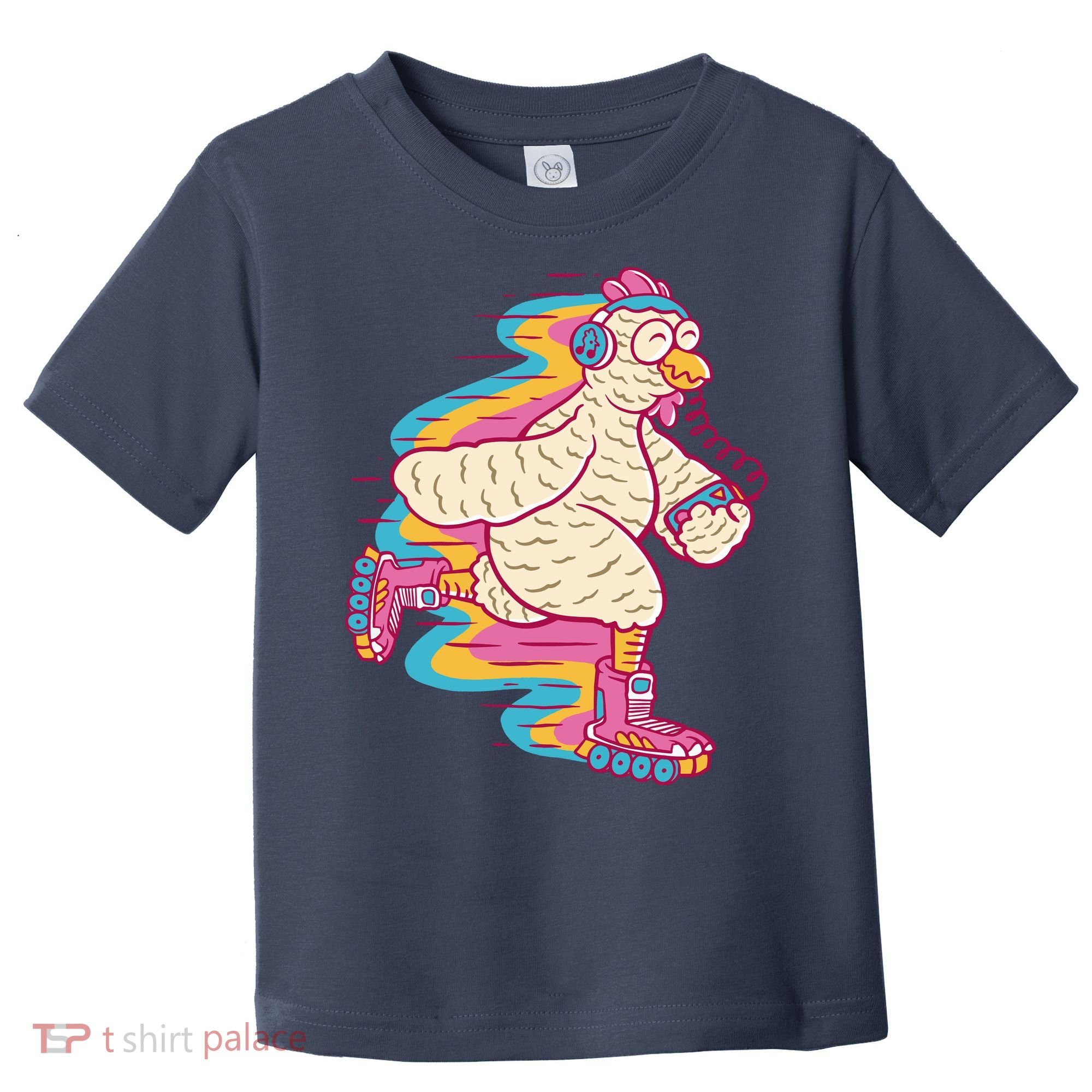 Chicken Roller Skating Toddler T-Shirt