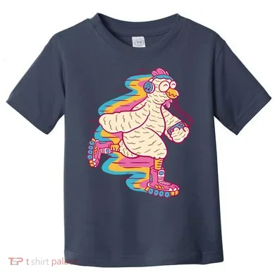 Chicken Roller Skating Toddler T-Shirt