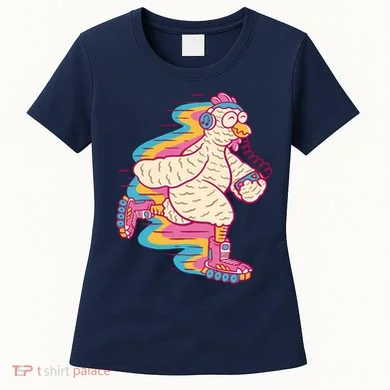 Chicken Roller Skating Women's T-Shirt