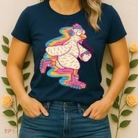 Chicken Roller Skating Women's T-Shirt thumb 2