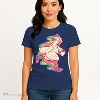Chicken Roller Skating Women's T-Shirt thumb 4