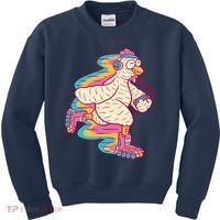 Chicken Roller Skating Kids Sweatshirt thumb 0