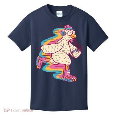 Chicken Roller Skating Kids T-Shirt