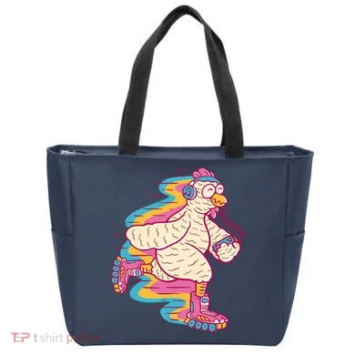 Chicken Roller Skating Tote Bag