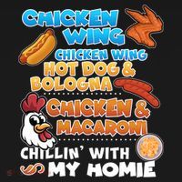 Chicken Wing Hot Dog Bologna Macaroni Homie Women's Tank Top thumb 5