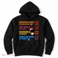 Chicken Wing Hot Dog Macaroni Chillin With My Homies Hoodie thumb 0