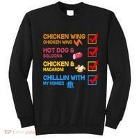Chicken Wing Hot Dog Macaroni Chillin With My Homies Sweatshirt thumb 0