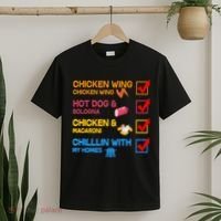 Chicken Wing Hot Dog Macaroni Chillin With My Homies T-Shirt thumb 2