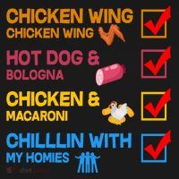 Chicken Wing Hot Dog Macaroni Chillin With My Homies Bucket Hat thumb 4