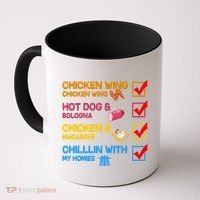 Chicken Wing Hot Dog Macaroni Chillin With My Homies Coffee Mug thumb 0