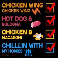 Chicken Wing Hot Dog Macaroni Chillin With My Homies Coffee Mug thumb 5