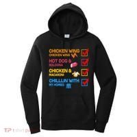 Chicken Wing Hot Dog Macaroni Chillin With My Homies Women's Hoodie thumb 0