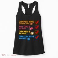 Chicken Wing Hot Dog Macaroni Chillin With My Homies Women's Tank Top thumb 0