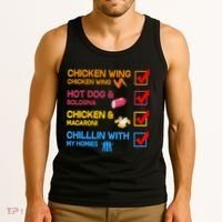 Chicken Wing Hot Dog Macaroni Chillin With My Homies Tank Top thumb 3