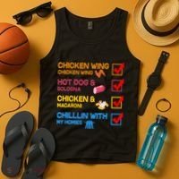 Chicken Wing Hot Dog Macaroni Chillin With My Homies Tank Top thumb 4