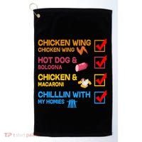 Chicken Wing Hot Dog Macaroni Chillin With My Homies Golf Towel thumb 0