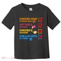 Chicken Wing Hot Dog Macaroni Chillin With My Homies Toddler T-Shirt thumb 0