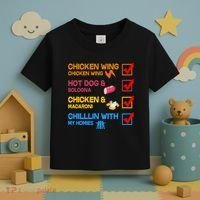 Chicken Wing Hot Dog Macaroni Chillin With My Homies Toddler T-Shirt thumb 3