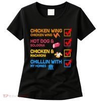 Chicken Wing Hot Dog Macaroni Chillin With My Homies Women's T-Shirt thumb 0