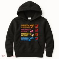 Chicken Wing Hot Dog Macaroni Chillin With My Homies Kids Hoodie thumb 0