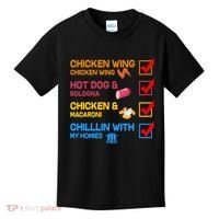 Chicken Wing Hot Dog Macaroni Chillin With My Homies Kids T-Shirt thumb 0