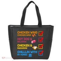 Chicken Wing Hot Dog Macaroni Chillin With My Homies Tote Bag thumb 0