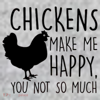 Chickens Make Me Happy, You Not So Much Funny Kids Sweatshirt thumb 2