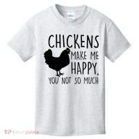 Chickens Make Me Happy, You Not So Much Funny Kids T-Shirt thumb 0