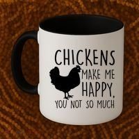 Chickens Make Me Happy, You Not So Much Funny Coffee Mug thumb 2