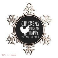 Chickens Make Me Happy, You Not So Much Funny Ornament thumb 0