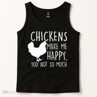Chickens Make Me Happy, You Not So Much Funny Tank Top thumb 2