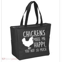 Chickens Make Me Happy, You Not So Much Funny Tote Bag thumb 2