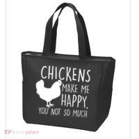 Chickens Make Me Happy, You Not So Much Funny Tote Bag thumb 3