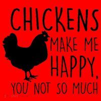 Chickens Make Me Happy, You Not So Much Funny Santa Hat thumb 1