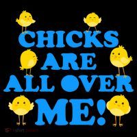 Chicks Are All Over Me Funny Baby Chick Easter Backpack thumb 2