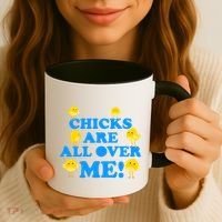 Chicks Are All Over Me Funny Baby Chick Easter Coffee Mug thumb 3