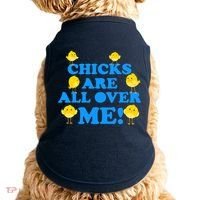 Chicks Are All Over Me Funny Baby Chick Easter Doggie Tank thumb 0