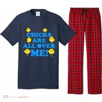 Chicks Are All Over Me Funny Baby Chick Easter Pajama Set thumb 0