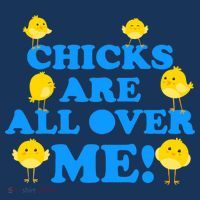 Chicks Are All Over Me Funny Baby Chick Easter Women's Tank Top thumb 5