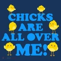 Chicks Are All Over Me Funny Baby Chick Easter Baby Bodysuit thumb 2