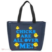 Chicks Are All Over Me Funny Baby Chick Easter Tote Bag thumb 0