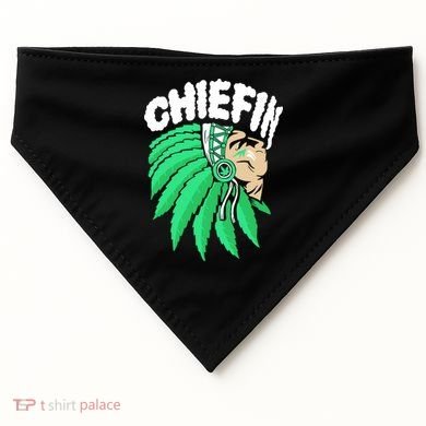 Chiefin Smoke Weed Native American USA-Made Doggie Bandana