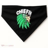 Chiefin Smoke Weed Native American USA-Made Doggie Bandana thumb 0