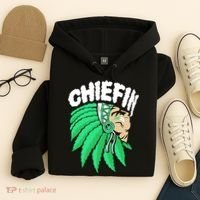 Chiefin Smoke Weed Native American Hoodie thumb 4