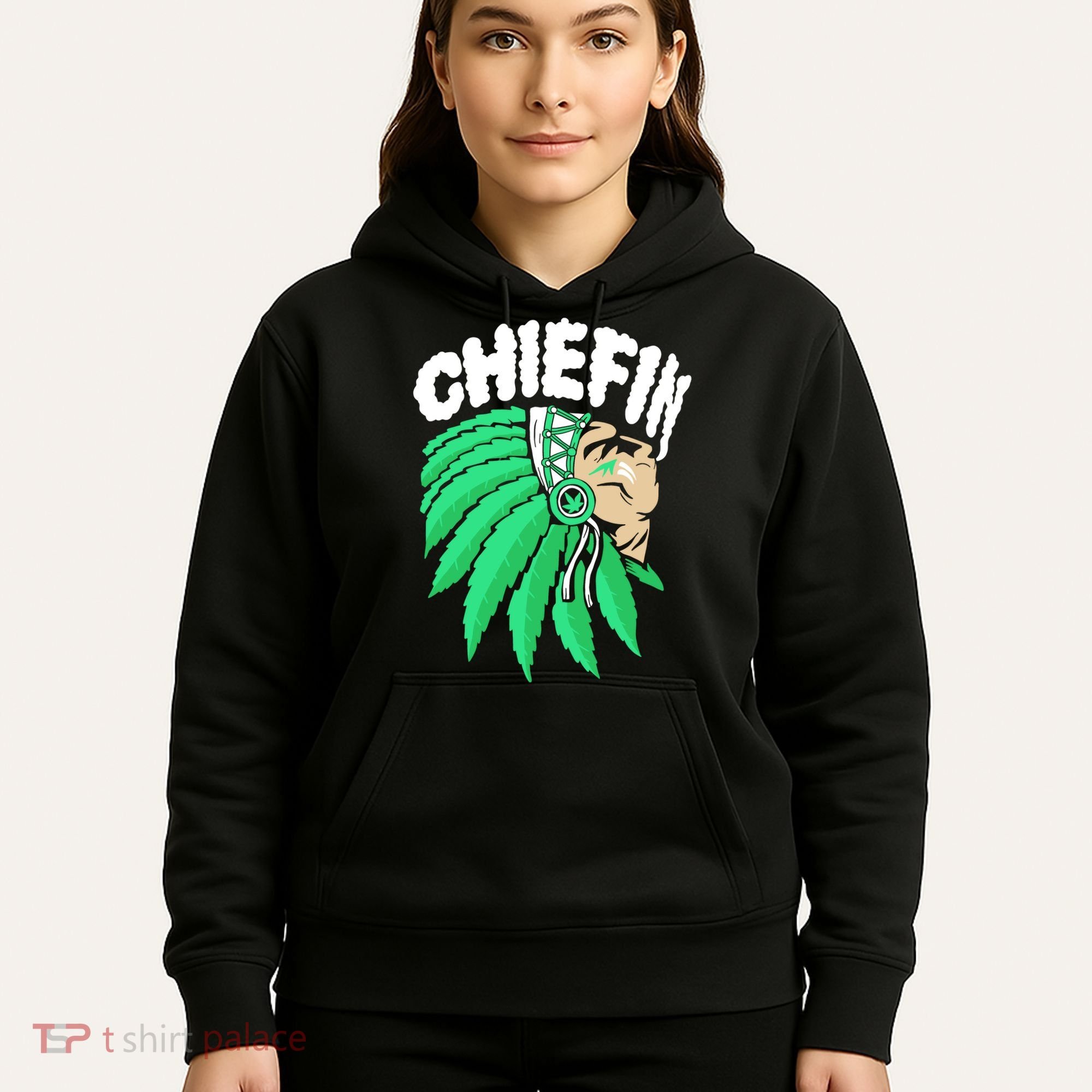 Chiefin Smoke Weed Native American Hoodie