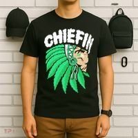 Chiefin Smoke Weed Native American T-Shirt thumb 6
