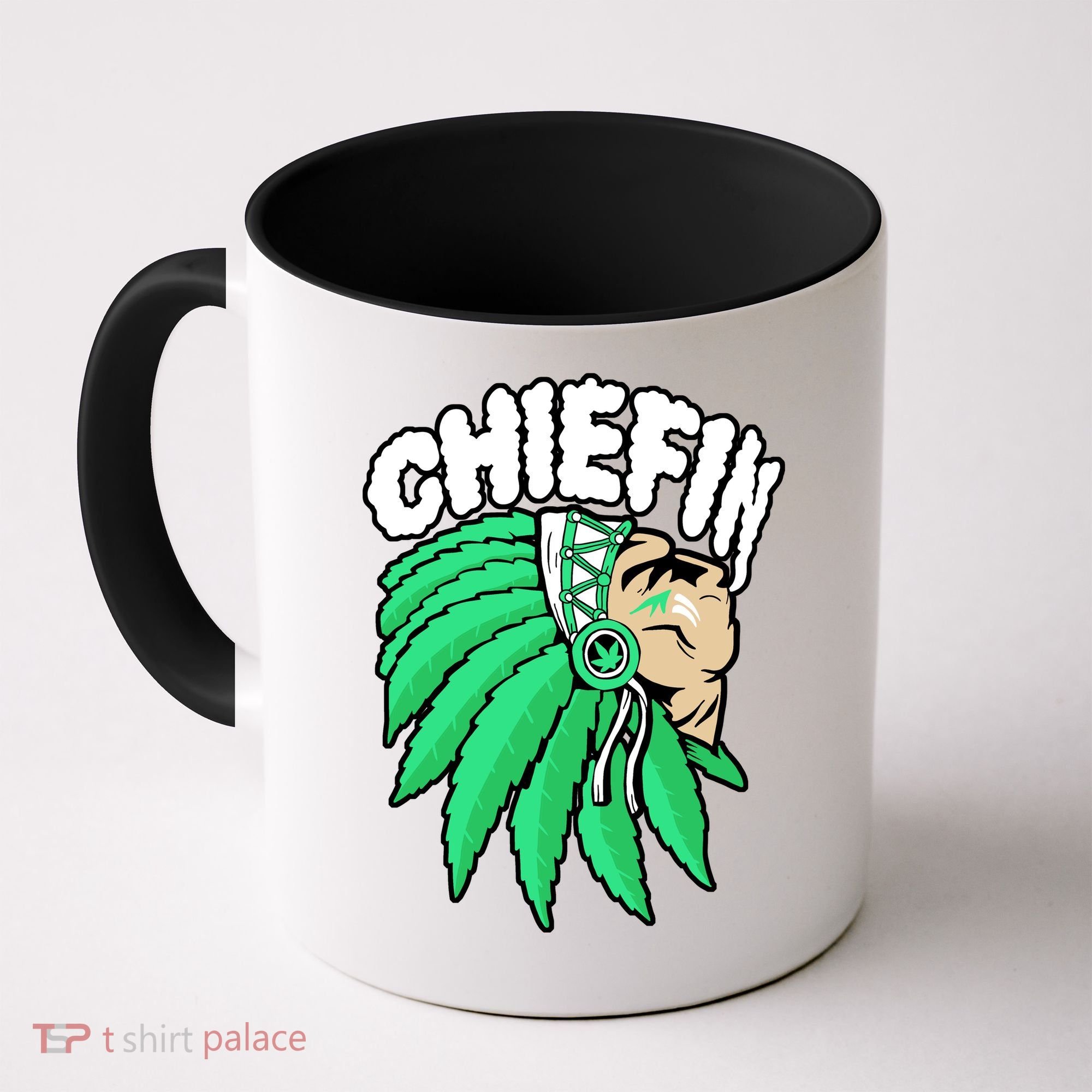 Chiefin Smoke Weed Native American Coffee Mug