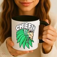 Chiefin Smoke Weed Native American Coffee Mug thumb 3